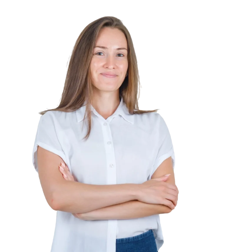 young-woman-standing-with-crossed-arms-white-t-shirt-jeans-looking-cheery